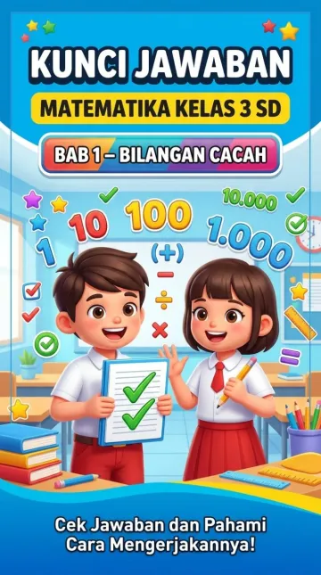 Kunci Jawaban Bilangan Cacah Bab 1 Kelas 3 SD