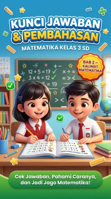 Kunci Jawaban dan Pembahasan Latihan Kelas 3 SD Bab 2 Kalimat Matematika