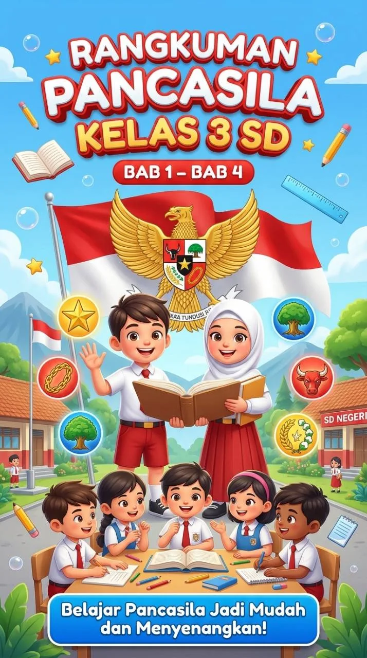 Rangkuman Pancasila Kelas 3 SD Bab 1-4