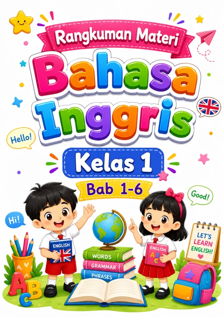 Rangkuman Materi Bahasa Inggris Kelas 1 SD Lengkap