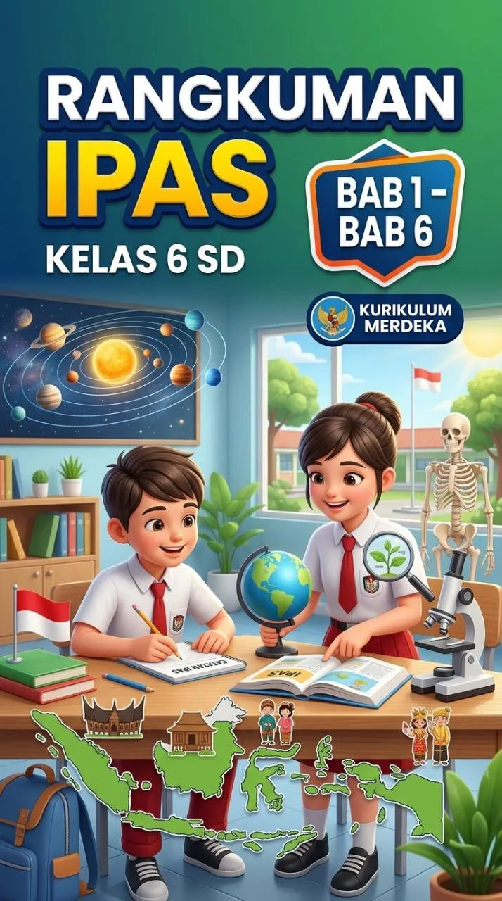 Rangkuman IPAS Kelas 6 SD: Bab 1 – Bab 6 Kurikulum Merdeka