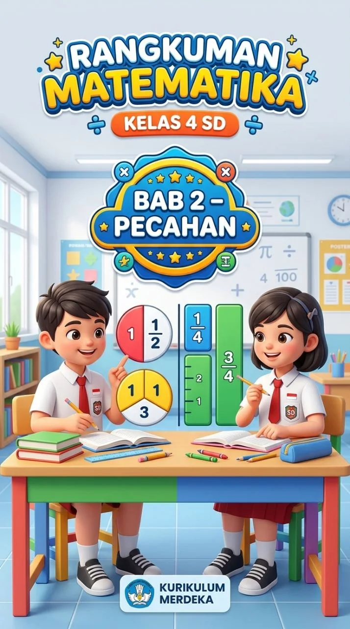 Rangkuman Matematika Kelas 4 SD: Bab 2 Pecahan